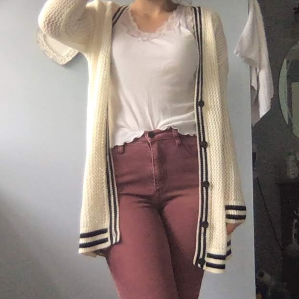Cream American Eagle Cardigan